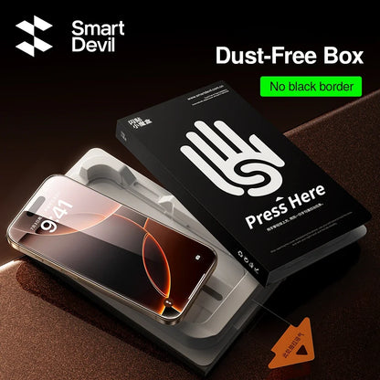 SmartDevil Borderless Temperd Glass for iPhone 16 Pro Max 16 15 Pro Max 15 Plus HD Clear Privacy Dust-free Box Screen Protector