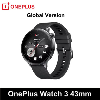 Global Version OnePlus Watch 3 43mm Smart Watch NFC 1.32" AMOLED Screen Snapdragon W5 Bluetooth Calling Health Tracking
