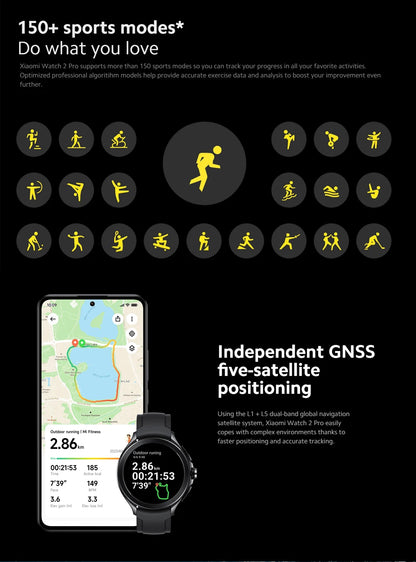 Global Version Xiaomi Watch 2 Pro 1.43" AMOLED Display 150+ Sports Modes Snapdragon W5+ Gen 1 Magnetic Charge Mi Smart Watch