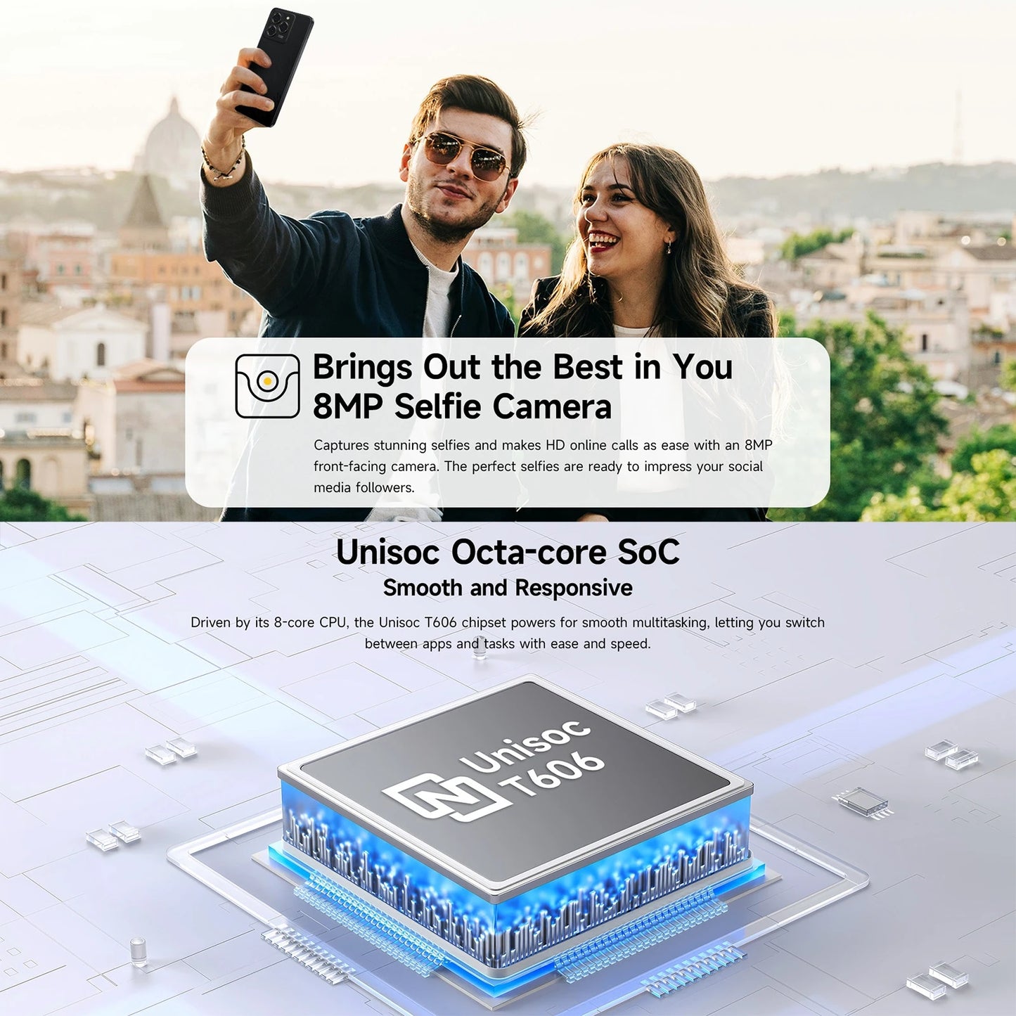 Ulefone Note 20 Pro Smartphone 50MP Camera 6000mAh Battery 4GB+128GB/ 256GB Unisoc T606 6.75" 90Hz 4G Android 14 Mobile Phone