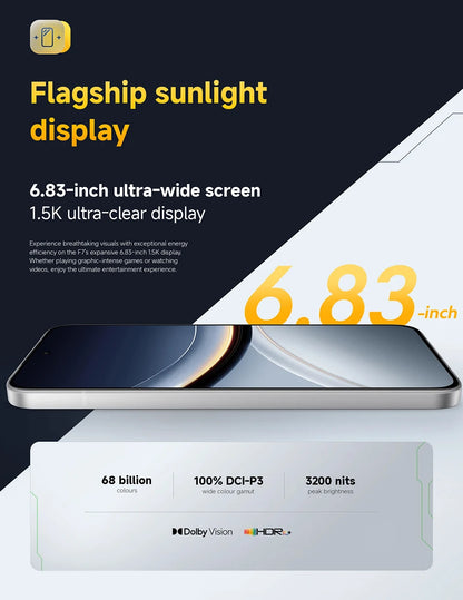 POCO F7 Global Version Smartphone Snapdragon® 8s Gen 4 90W 6500mAh Battery 6.83" 1.5K AMOLED Display 50MP Camera 5G NFC
