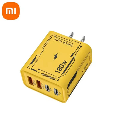 XIAOMI 4 Port USB C PD Ultra 120W Fast Charger USB 3.0 Type C EU Plug Mobile Phone Charger Quick Charging For iPhone Huawei 2025