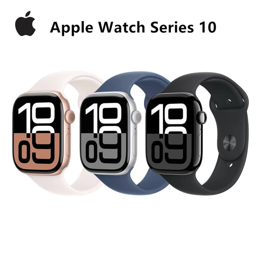 Apple Watch Series 10 GPS Smartwatch with Aluminium Case with Sport Band Water Resistant Always-On Retina Display