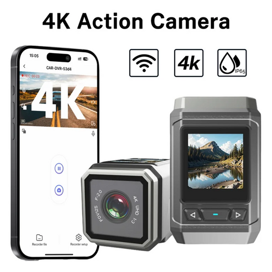 CABE-4K Ultra HD Wireless Wifi Sports Camera With LCD Screen Waterproof Cam Bicycle Cycling Recorder For Motorcyle Riding