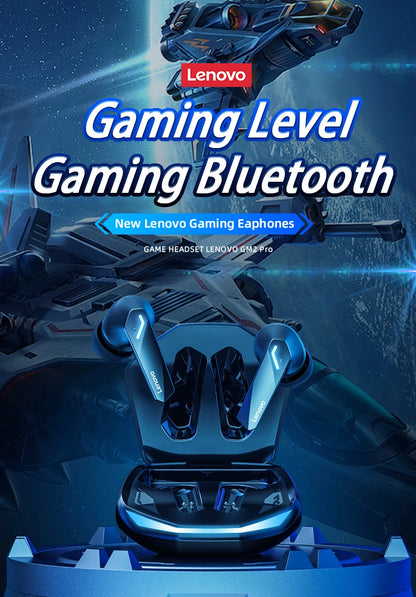 Original Lenovo GM2 Pro 5.3 Earphone Bluetooth Wireless Earbuds Low Latency Headphones HD Call Dual Mode Gaming Headset With Mic - Universal Market