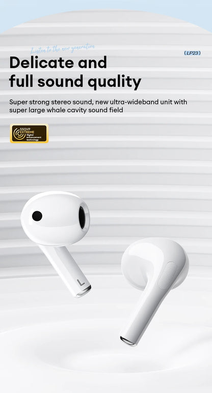 Choice Lenovo LP23 Bluetooth 5.4 Earphones HiFi Music Headset Wireless TWS Headphones Noise Reduction Sport Gaming Headphones - Universal Market