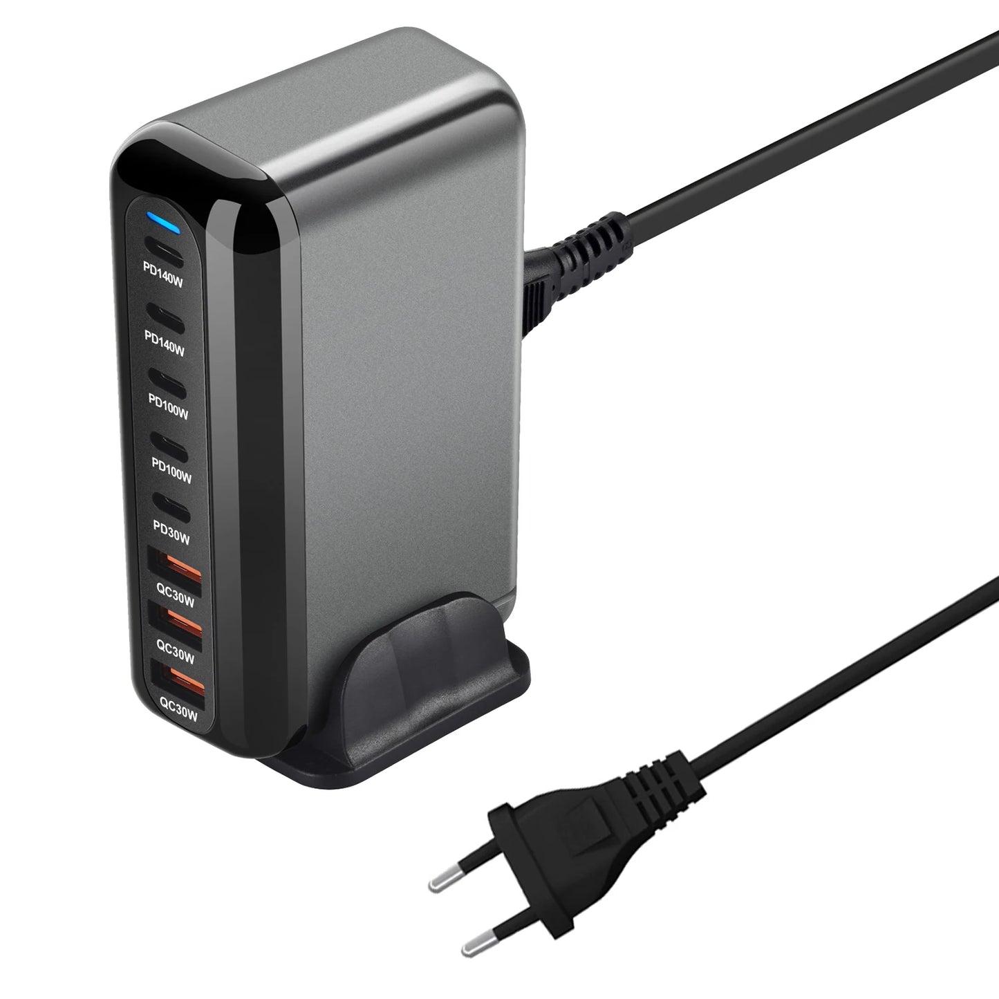 2025 New 600W GaN 8-port Fast Charger Type C 5C3A PD USB C Fast Charging Station PD3.1 Adapter for Phone and Tablet Dropshipping