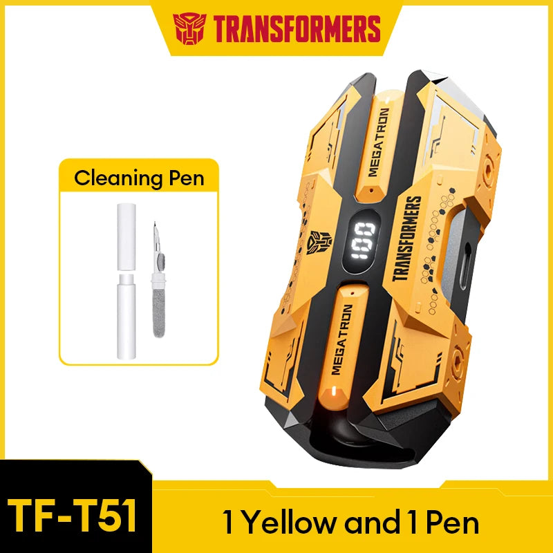 Choice TRANSFORMERS TF-T51 Bluetooth 5.4 TWS Earphones Low Latency Gaming Earbuds Long Endurance HiFi Music Headphones With mic - Universal Market