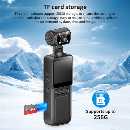 4K Pocket Action Camera 4K HD Sports Camcorder Camera 180 Rotate Mini Wifi Camera With Waterproof Case Motion Camera 128G