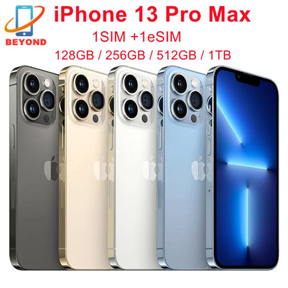 Original Apple iPhone 13 Pro Max 128GB 256GB 512GB 1TB ROM 6.7' Retina OLED 12MP Face ID Unlocked 5G Mobile Phone 13promax