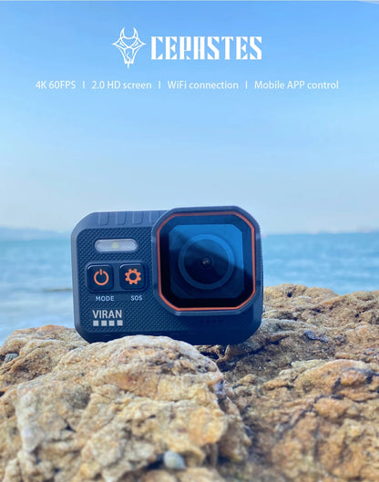 Action Camera 4K60FPS With Remote Control Screen Waterproof Sport Camera Drive Recorder Sports Camera Helmet Action Cam