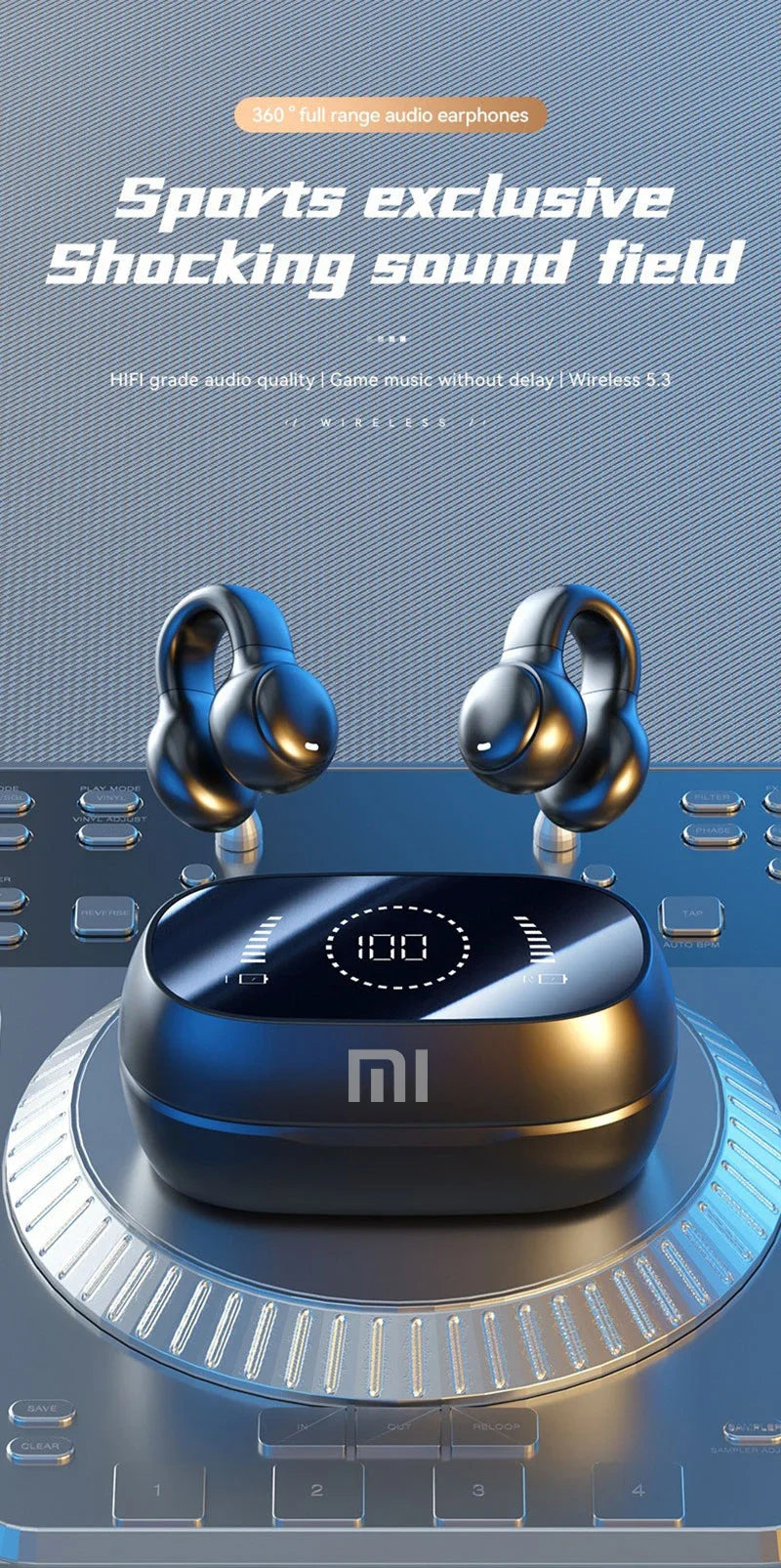 XIAOMI M47 Wireless Earbuds Bluetooth Headset Charging Noise Reduction Earphones Bone Conduction Headphones Sport With Mic free - Universal Market
