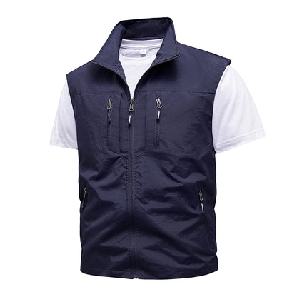New Spring Men Outdoor Casual Vests Mens Summer Waterproof Breathable Fishing Waistcoat Mens Autumn Fashion Vest Jacket Male - Universal Market