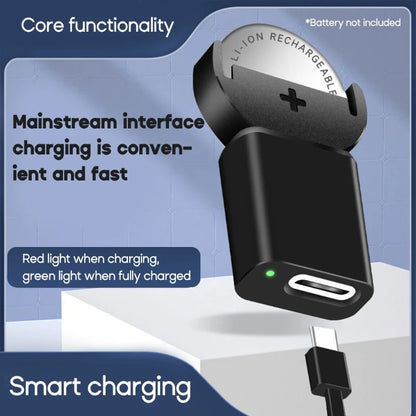 USB Type-C Plug Li-ion LIR2032 LIR2025 ML2032 ML2025 CR2032 Coin Button Cell Battery Adapter USB C Charger Fast Charging Charger