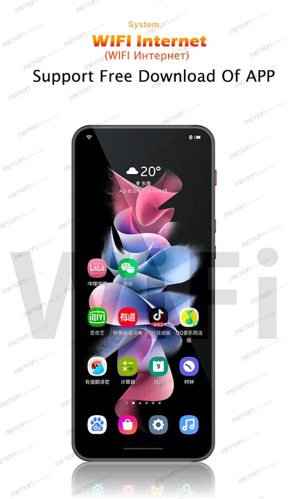 MP3 Mp4 Player Bluetooth 5.0 Wifi MP5 Android with Multiple Language/Google Service/youtube/Spotify/Free APP/Speaker/Browser/FM
