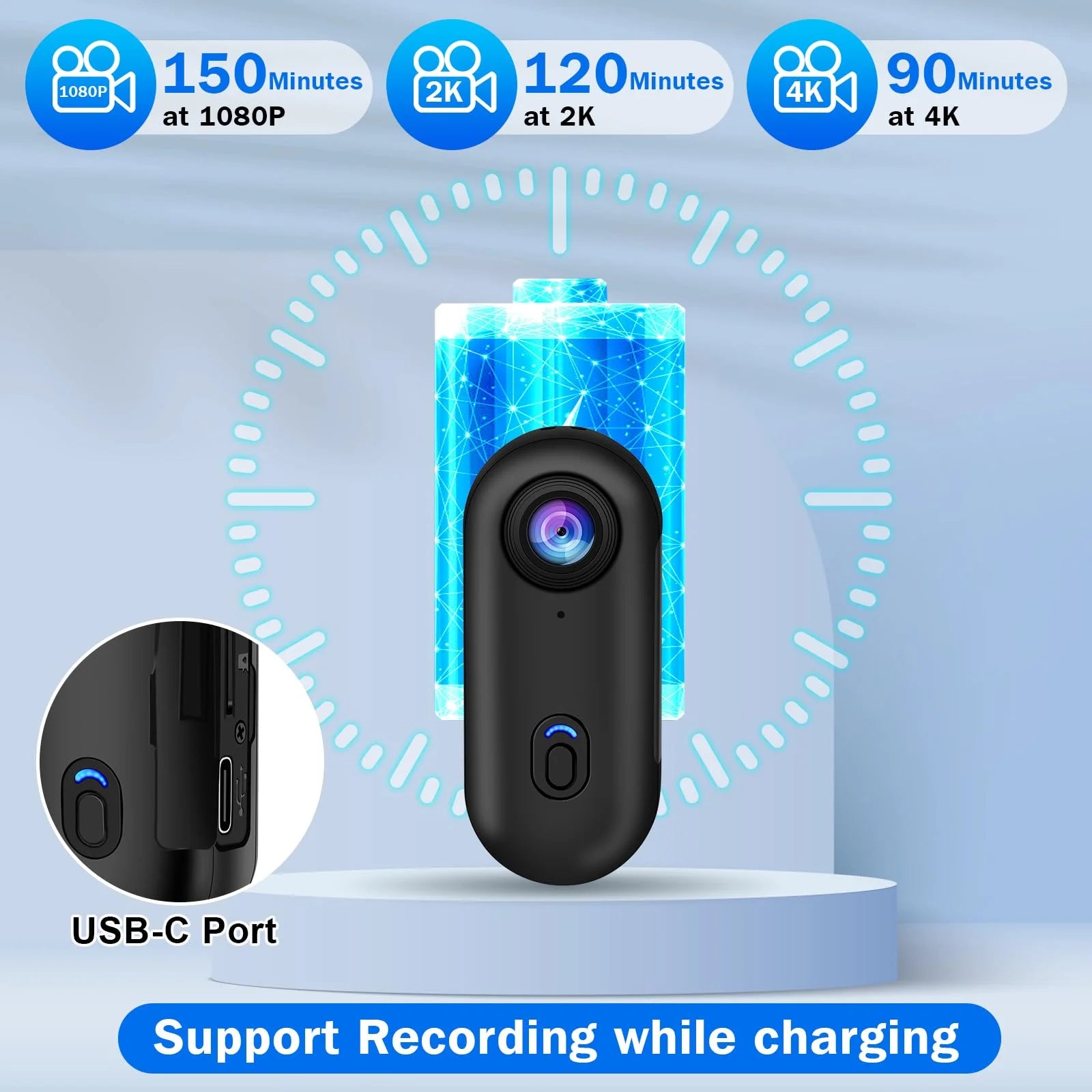 4K Motorcycle Mini Recorder Finger WIFI Action Camera Lightweight POV Motorcycle Road Sport Cam Bicycle Vlog Pet Body Camera - Universal Market