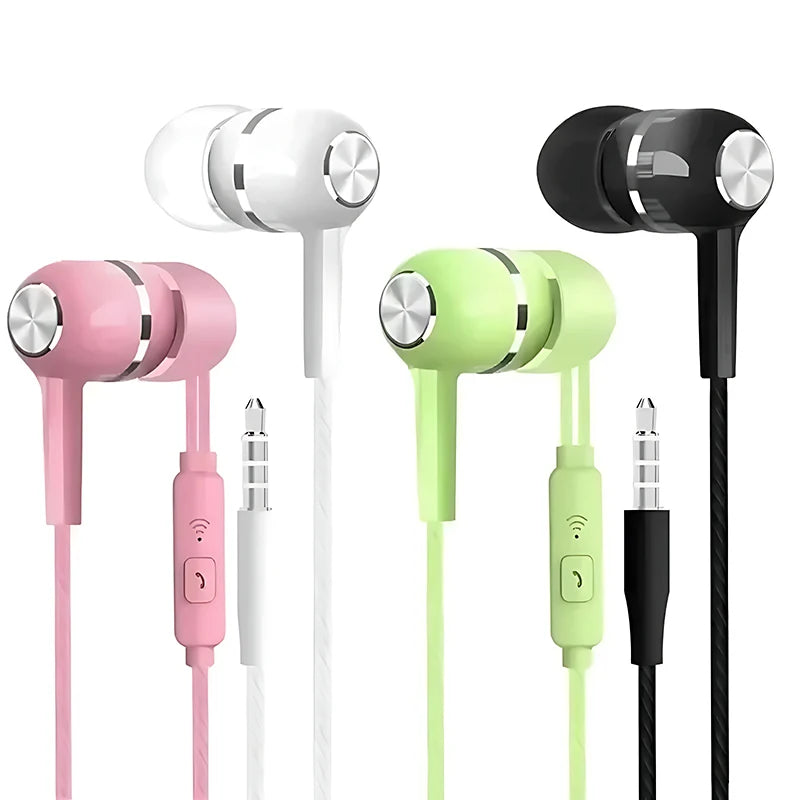 3.5mm Wired Earphone In Ear Headset HIFI Heavy Bass Earbuds Monitor Sports Headset Stereo Music Gaming Headphone With Microphone - Universal Market