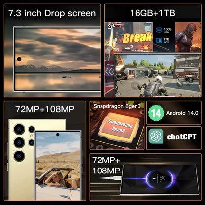 2025 HOT S26 Ultra 5G 22GB 2TB original intelligent 5G dual card dual standby Android 14 system global version 8000mAh battery