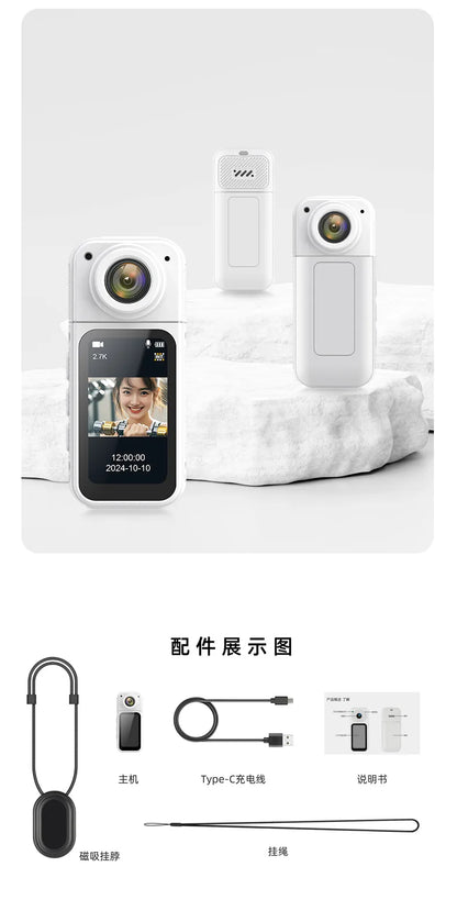Thumb Mini Camera 2.7K HD 180° Rotatable WiFi Sports DV Cycling Recorder Magnetic Outdoor Action Camera Bicycle Small Camcorders