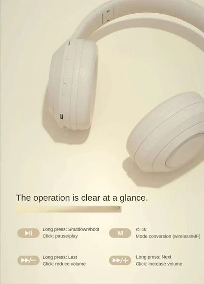 #Wireless Bluetooth Headphones Over Ear HIFI Stereo Headsets Noise Reduction Sports Gaming Earphones Music Player with Mic gifts - Universal Market