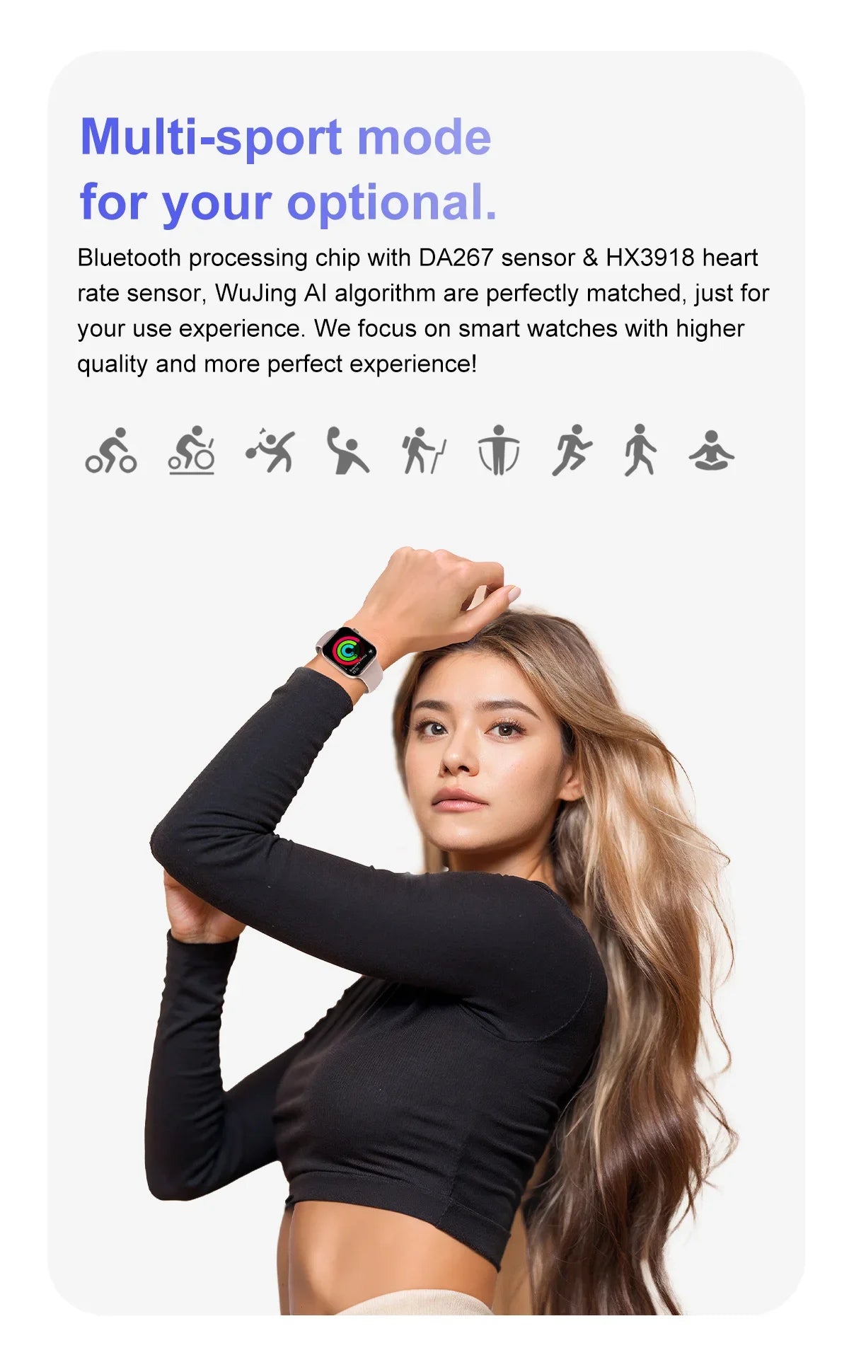 For Apple DT Watch X Mini Smart Watch 3D Menu Video AI Voice NFC Sports Record Health Test 1.85 Inch AMOLED Women Smartwatch