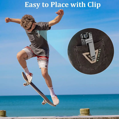 VIVO 8K HD Mini Action Camera Wifi Back Clip 180° Rotatable IR Night Vision Sports Cam Travel Bicycle Driver Video Recorder