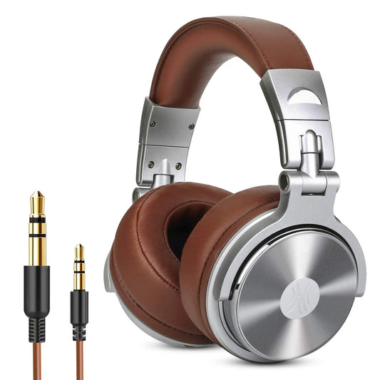 Oneodio Pro 30 Professional Studio DJ Headphones With Microphone Over Ear Wired Earphones HiFi Monitors Foldable Gaming Headset - Universal Market