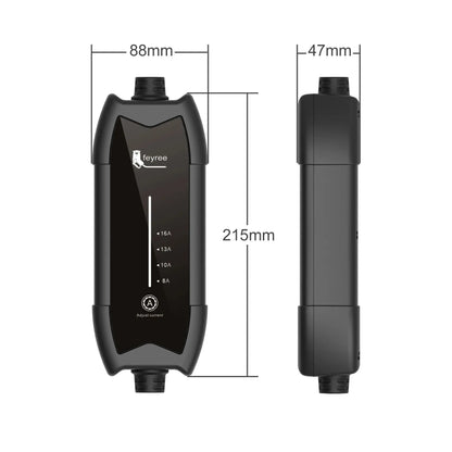 feyree Portable EV Charger 3.5KW 16A 1Phase Adjustable Current Fast Charging with TS-NACS Charger Plug Compatible for Tesla Cars