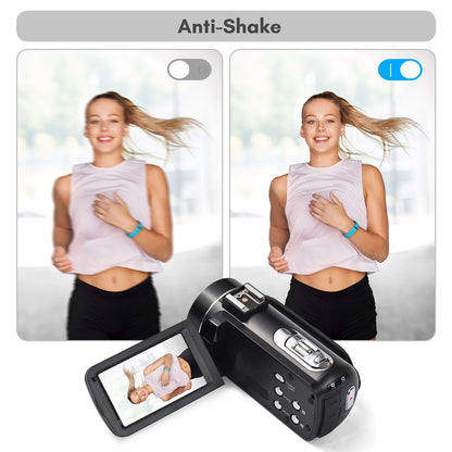 Andoer 2.7K Digital Video Camera Camcorder DV Recorder 48MP 16X Digital Zoom 3.0 Inch  Touch Panel Supports Face Detection Be - Universal Market
