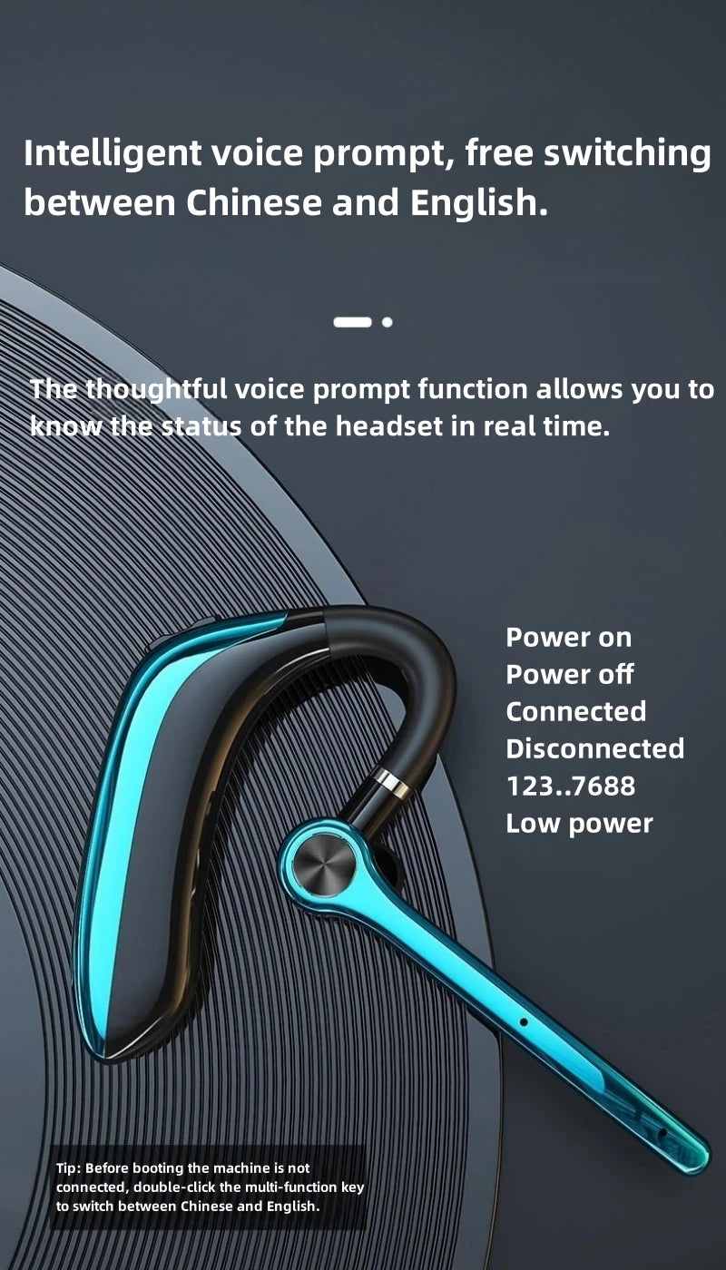 M80A Wireless Bluetooth Headset 5.3 Earphones Dual Connection Headphone with Dual Mic ENC Noise Cancelling Hands-free Earbuds - Universal Market