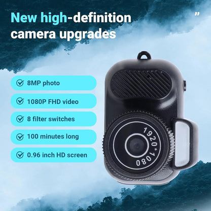 Mini Keychain Camera1080P 2MP Mini Body Camera, Portable Micro Video Camcorder with 0.96inch Display for Kids Students Travel