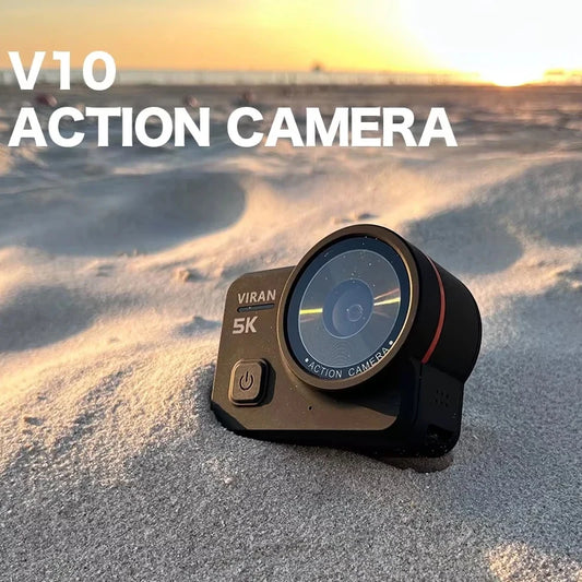 VIRAN V10 5K Action Camera Electronic Image Stabilization 2" Touch LCD 4K Waterproof Action Camera Dashcam Motion Detection