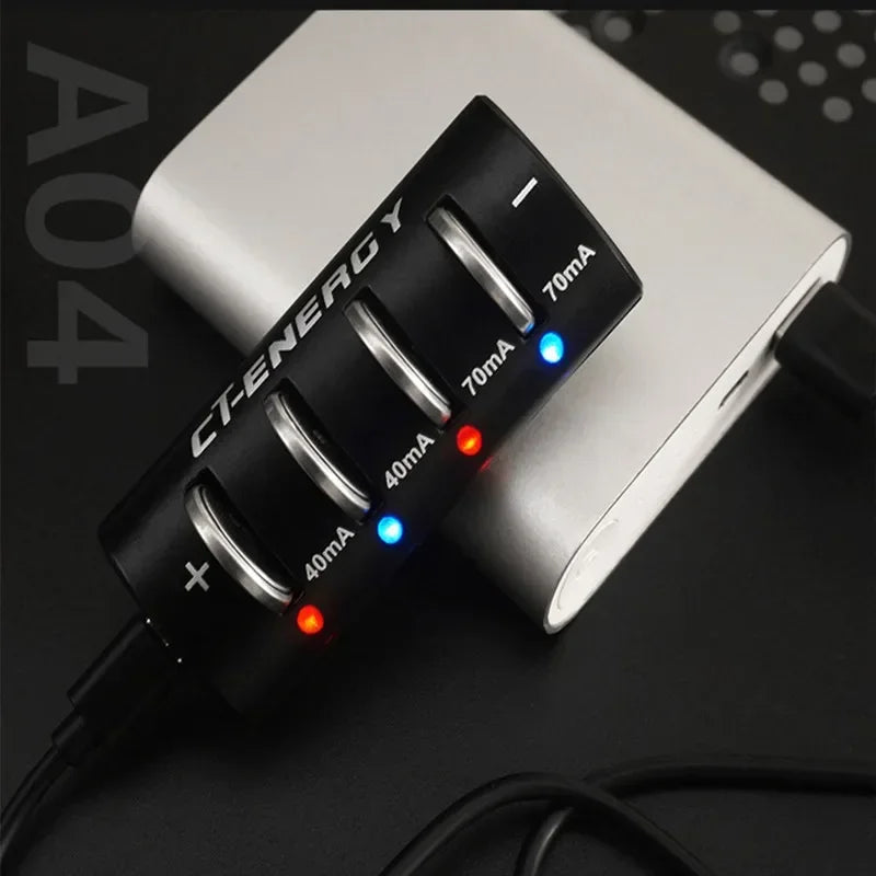 Travel Portable Charger for 1220 1240 1620 1632 2032 2025 2016 2430 2440 2450 2477 Lithium Coin Battery 8 Slot Smart Charger