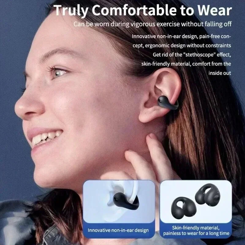 New Original T75 Bone Conduction Wireless Bluetooth 5.3 Headphones Sports Earphones HiFi Sound Quality Waterproof TWS Headset - Universal Market