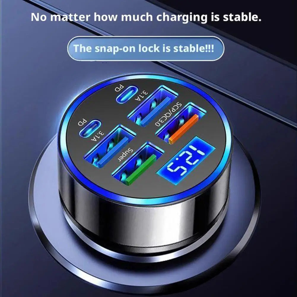 300W USB Car Charger PD QC3.1 USB C Car Phone Charger Type C Adapter for iPhone Samsung Huawei Xiaomi Quick Charge ﻿