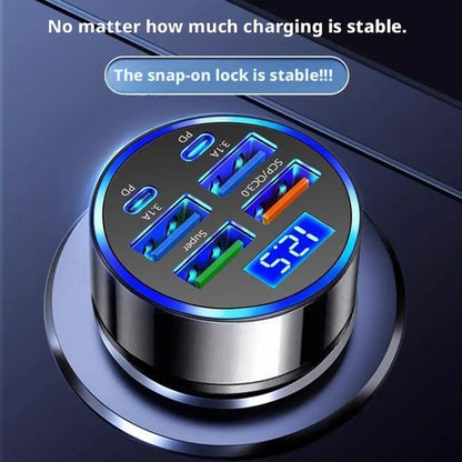 300W USB Car Charger PD QC3.1 USB C Car Phone Charger Type C Adapter for iPhone Samsung Huawei Xiaomi Quick Charge ﻿