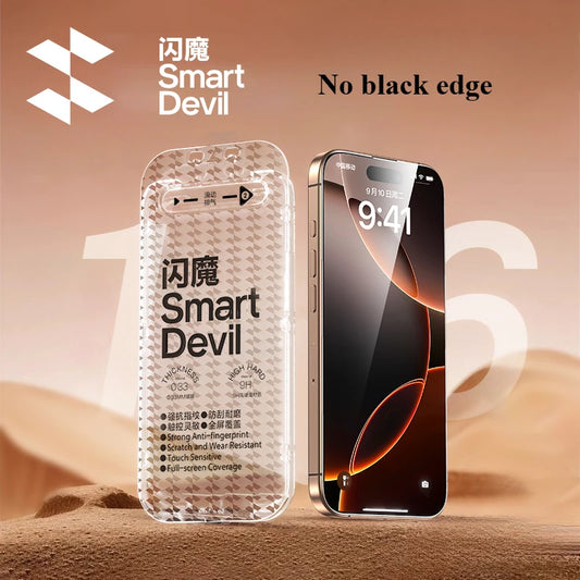 SmartDevil 2PCS Screen Protector for iPhone 16 Pro max HD Privacy Tempered Glass for iPhone 16Plus Clear No black edge For 16