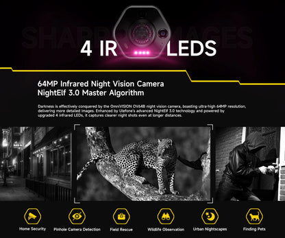 Ulefone Armor 30 Pro 5G Rugged Phone Android 14 Smartphone 6.95" 120Hz 32GB+512GB 12800mAh Night Camera 64MP NFC