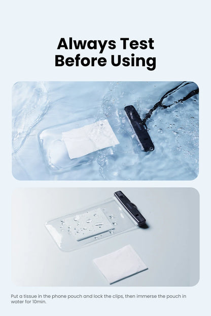 UGREEN 7.2 inch IPX8 Waterproof Phone Case Bag For iPhone 16 15 14 13 12 Pro Max Samsung Universal Swimming Protective Pouch Bag