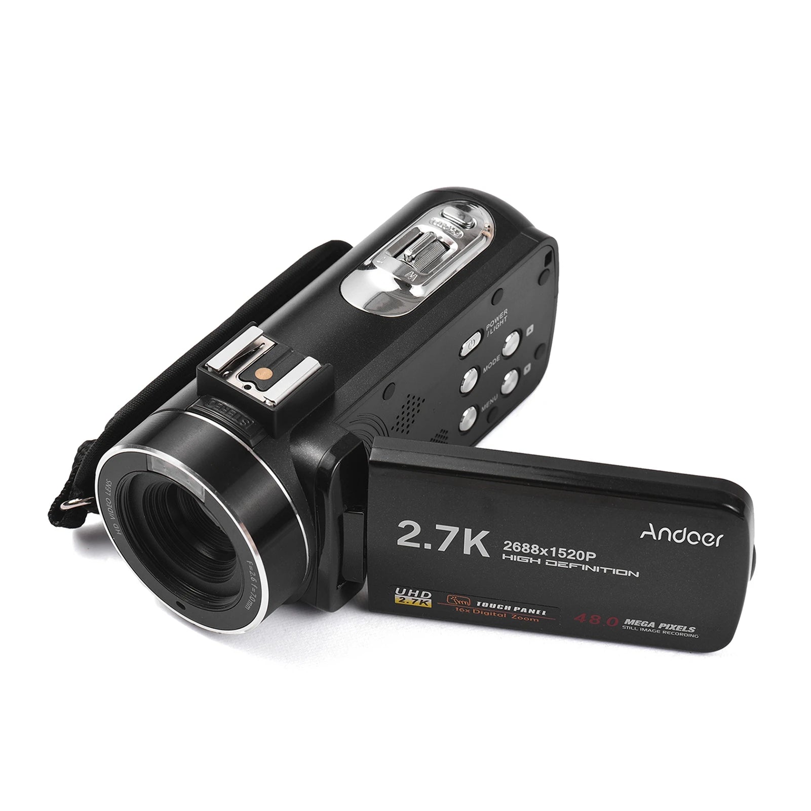 Andoer 2.7K Digital Video Camera Camcorder DV Recorder 48MP 16X Digital Zoom 3.0 Inch  Touch Panel Supports Face Detection Be - Universal Market