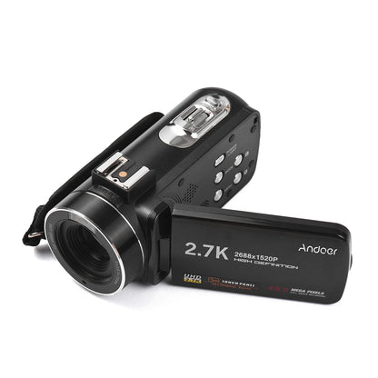 Andoer 2.7K Digital Video Camera Camcorder DV Recorder 48MP 16X Digital Zoom 3.0 Inch  Touch Panel Supports Face Detection Be - Universal Market