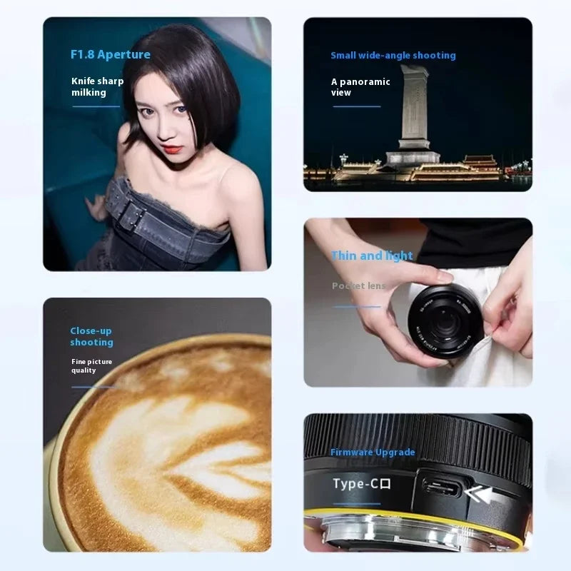 SGimage 25mm F1.8 AF Lens APS-C Large Aperture Prime Camera Portrait Lenses with STM silent motor for Sony E Fuji X Mount - Universal Market