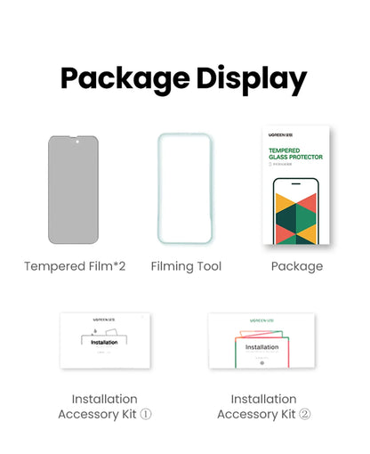 UGREEN 2PCS Privacy Screen Protector For iPhone 15 14 13 Pro Max Anti-Spy Tempered Glass For iPhone 14 Plus Screen Protectors