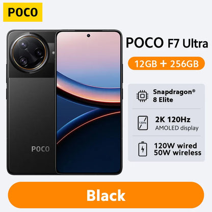 POCO F7 Ultra Global Version Smartphone Snapdragon® 8 Elite 50MP camera 6.67" 120Hz Display 120W wired and 50W wireless 5G NFC