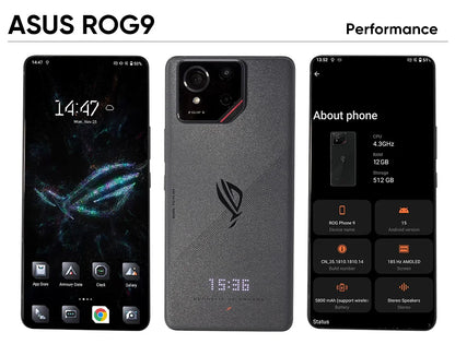 World Premiere ASUS ROG Phone 9 5G Smartphone Snapdragon 8 Elite 6.78‘’ 185Hz AMOLED Display ROG 9 Pro 5800mAh NFC Mobile Phone