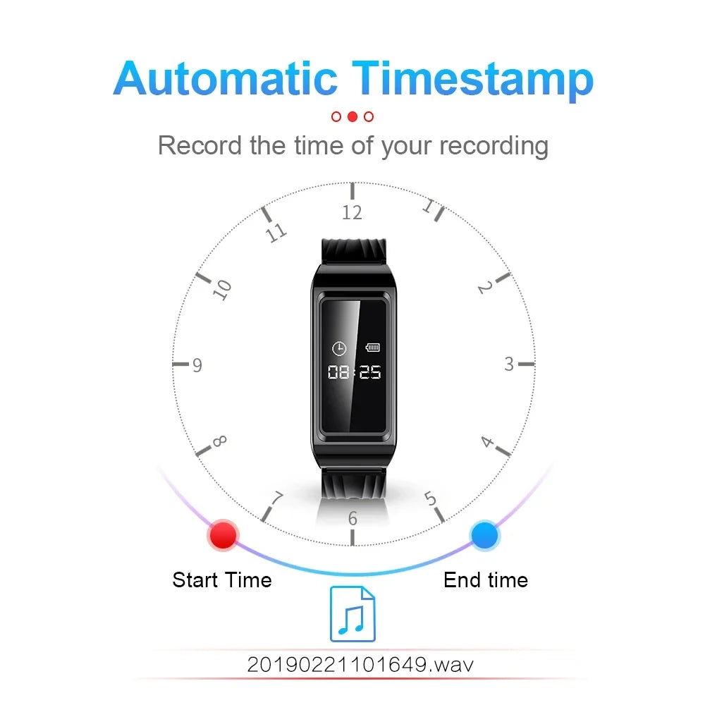 Mini Camera Watch Voice Video Recorder 1080P HD DV Professional Digital Bracelet Dictaphone Sound Small Micro For Home Secure - Universal Market