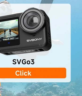 SVBONY SVGo3 Action Camera 4K30 Waterproof Dual LCD Screens Sports Camera with Quick Release Mount for Surfing Cycling Vlog