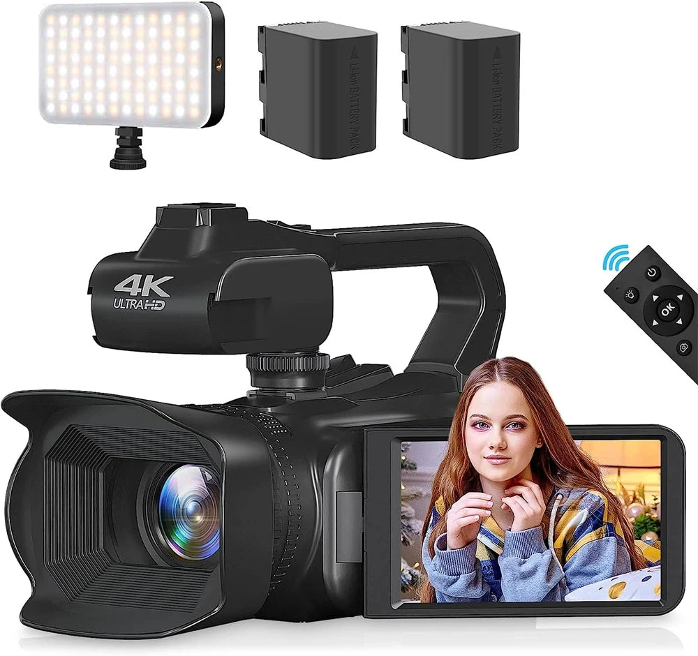 64MP 4K 60FPS Camcorder For Tiktok Youtube Video Camera Rotate Touch Screen Photography Camera WIFI Streaming Webcam Recorder - Universal Market