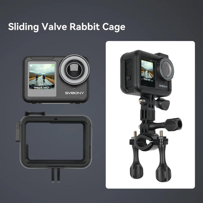 SVBONY SVGo3 Action Camera 4K30 Waterproof Dual LCD Screens Sports Camera with Quick Release Mount for Surfing Cycling Vlog