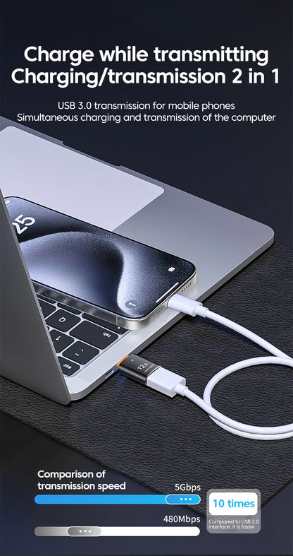 12A OTG USB 3.0 To Type C Adapter USB Female To Type c Male Fast Charging adadpter OTG USB C For Xiaomi Samsung Laptop PC